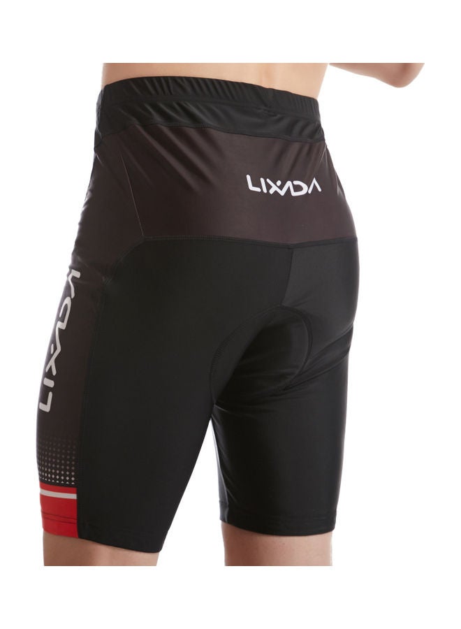 2-Piece Biking Shirt With Padded Shorts Set L