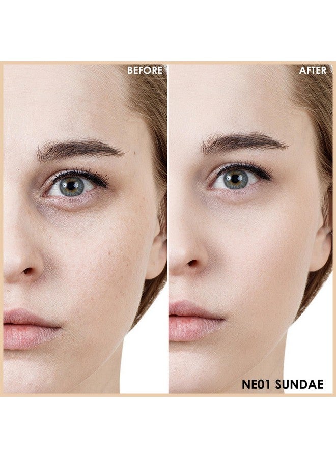 Fix Corrector Concealer Stick With 2 Replaceable Sponge Applicator Full Coverage Concealer Makeup Color Corrector For Dark Circles Transfer Resistant Ne01 Sundae