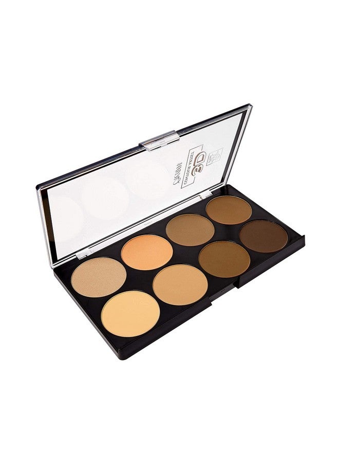 Flawless Finish With 3D Contour Powder Makeup Palette Multiple Contouring Options Easy Blending Long Lasting Formula Sculpt &Highlighting Professional Finish (Light Medium)