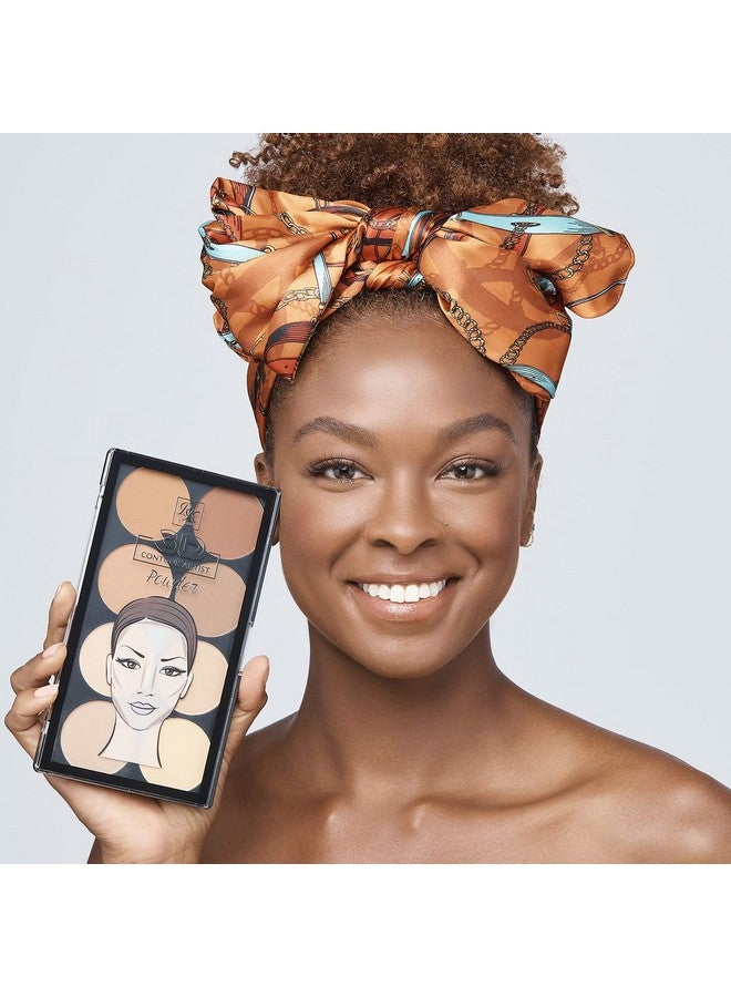 Flawless Finish With 3D Contour Powder Makeup Palette Multiple Contouring Options Easy Blending Long Lasting Formula Sculpt &Highlighting Professional Finish (Light Medium)