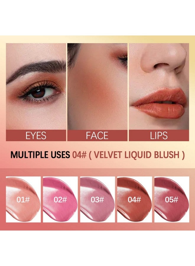 Liquid Blush Matte Liquid Cream Makeup Dual Use For Cheeks And Lips Long Lasting Smudge Proof Moisturizing Face Blush Stick For Cheek Pink Lip Gloss For Girl