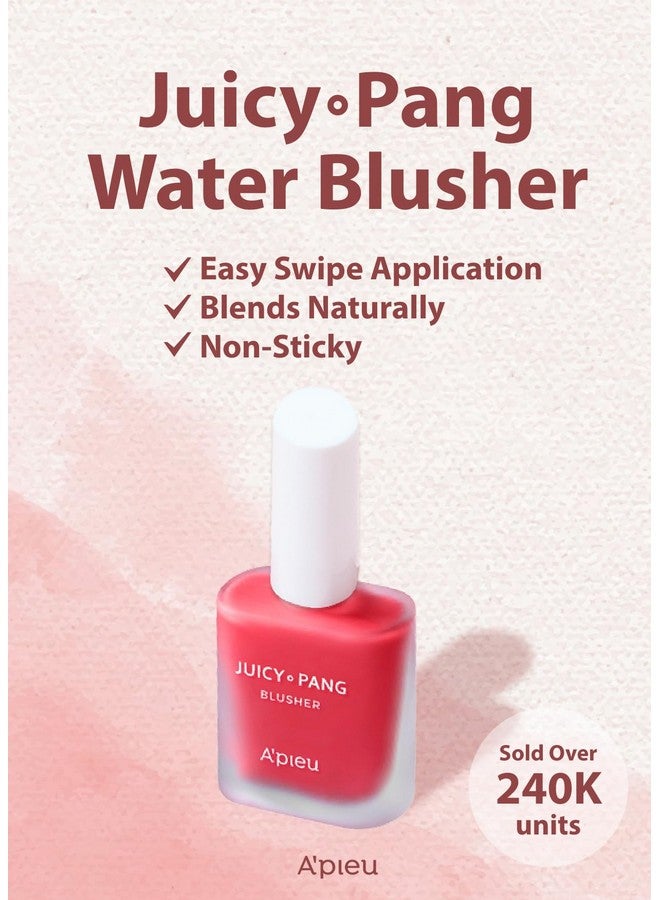 Juicy Pang Water Blusher (Rd01 Popping Cherry) Korean Liquid Blush For Cheeks K Beauty Makeup