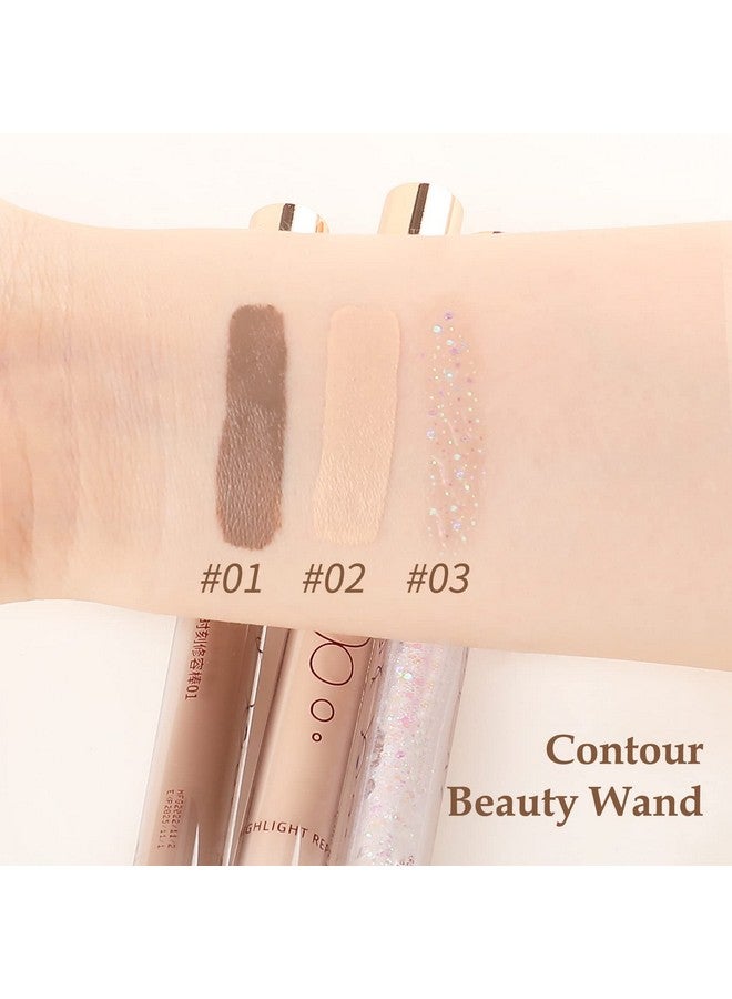 Cream Contour Stick Liquid Bronzer And Highlighter Face Makeup Highlighting&Contouring Pen Creamy Concealer Highlight Stick Easy To Create A Natural Matte Finishing Available In 3 Types