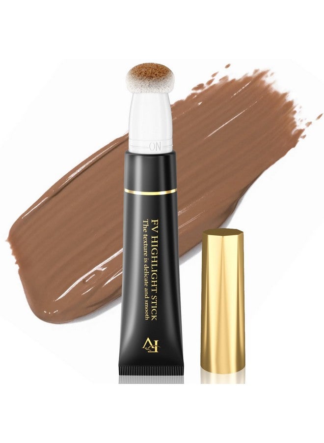 Liquid Contour Wand With Sponge Applicator Cream Contour Stick Makeup For Light/Medium Skin Tone Matte Finish Contouring Bronzer Stick Waterproof Blendable Liquid Concealer Stick Brown