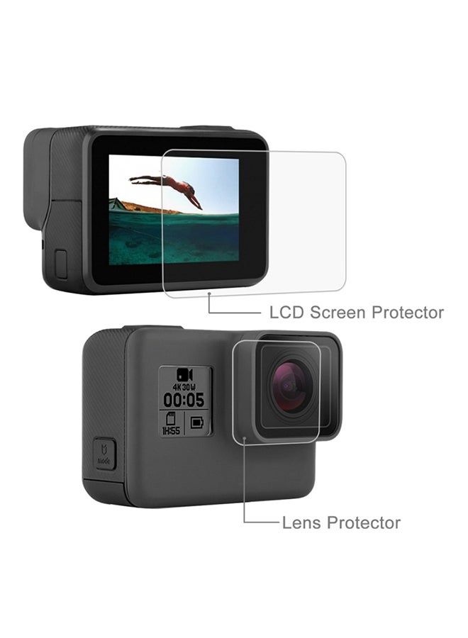 Lens HD Screen Protector And LCD Display Tempered Glass For Go Pro HERO7