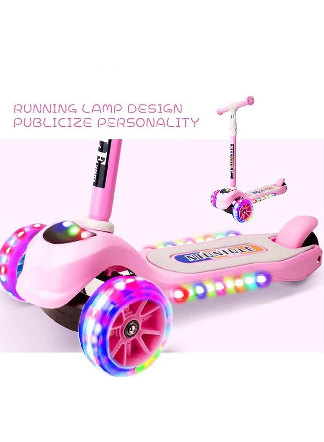 SUPER FASHION Kick Scooter 3 Wheel INDOOR AND OUTDOOR SCOOTER WITH Adjustable Height And LED Light Music