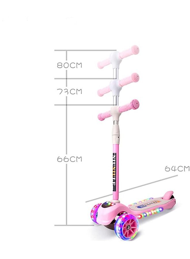 SUPER FASHION Kick Scooter 3 Wheel INDOOR AND OUTDOOR SCOOTER WITH Adjustable Height And LED Light Music