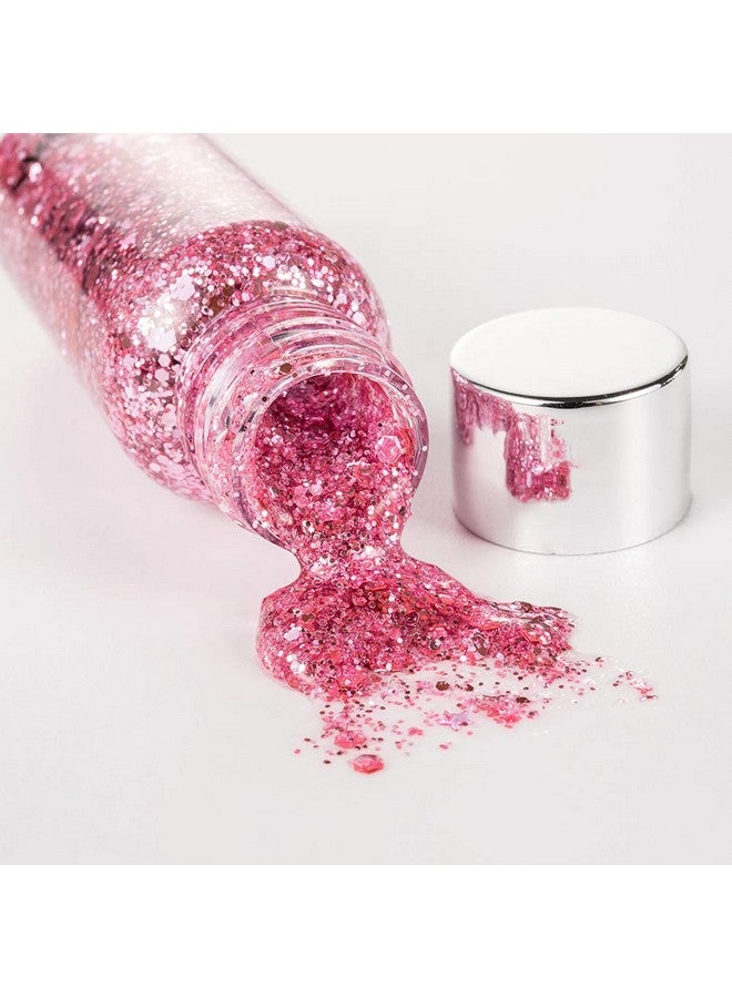 Mermaid Sequins Chunky Glitter Liquid Eyeshadow Glitter Body Gel Festival Glitter Cosmetic Face Hair Nails Makeup Long Lasting Sparkling 30G ( 07 Bronze)