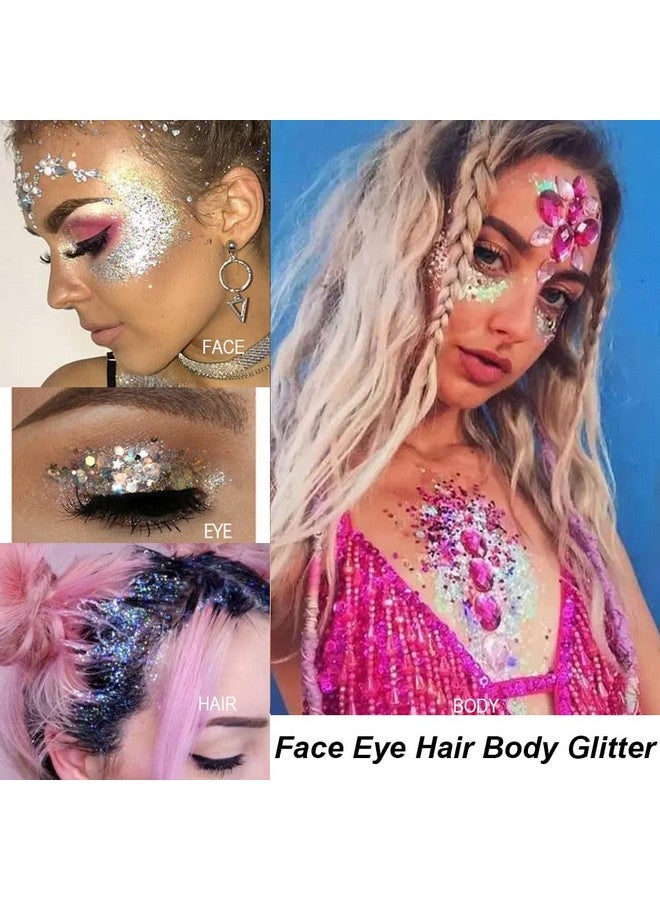 Royal Blue Body Glittersinger Concerts Face Glitter Gelmusic Festival Rave Accessorieschunky Mermaid Glitter Sequins Face Eye Hair Decorationsglitter Blue Face Paint Makeup For Women30G