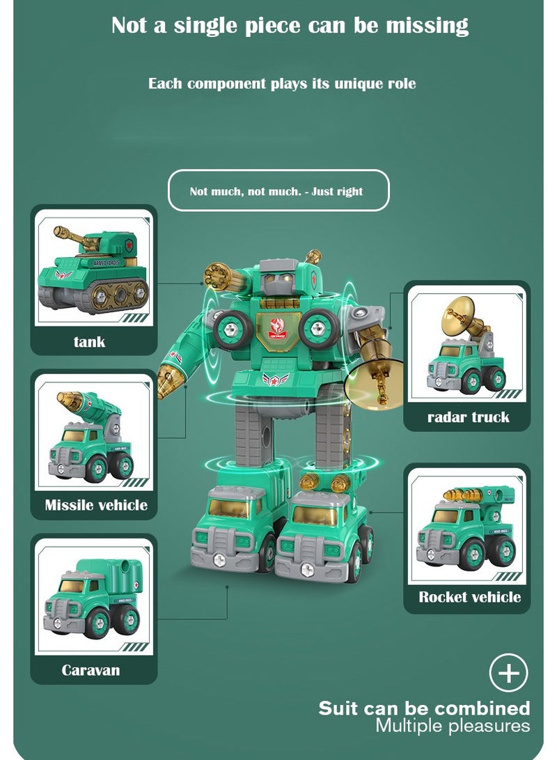 Children Disassemble Dinosaur, Engineering Car Toys, Baby DIY Disassemble Car, Deformation Robot