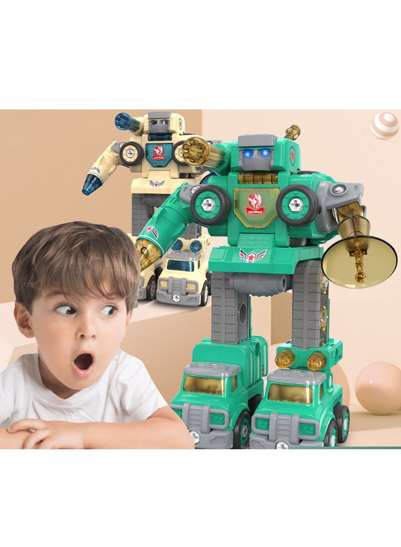 Children Disassemble Dinosaur, Engineering Car Toys, Baby DIY Disassemble Car, Deformation Robot