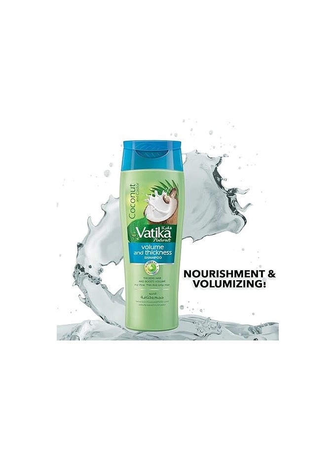 Vatika Coconut Castor Volume Thickness Shampoo For Thin Limp Hair  400ml
