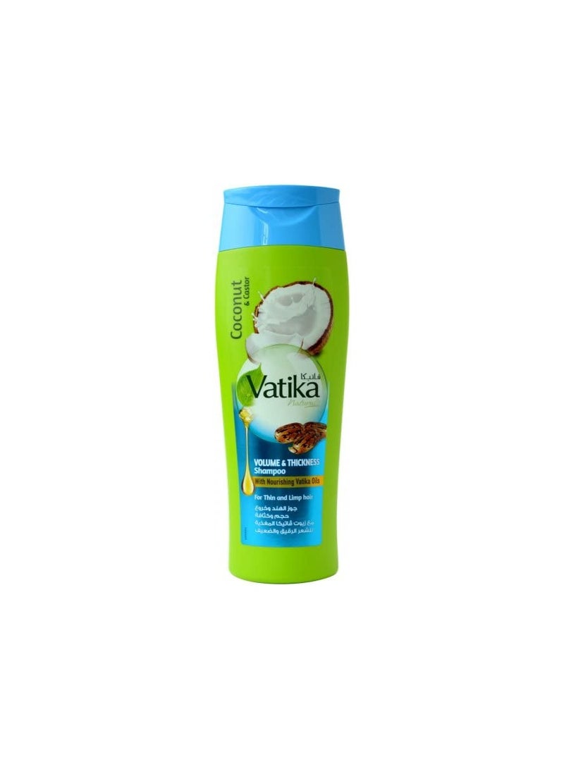 Vatika Coconut Castor Volume Thickness Shampoo For Thin Limp Hair  400ml