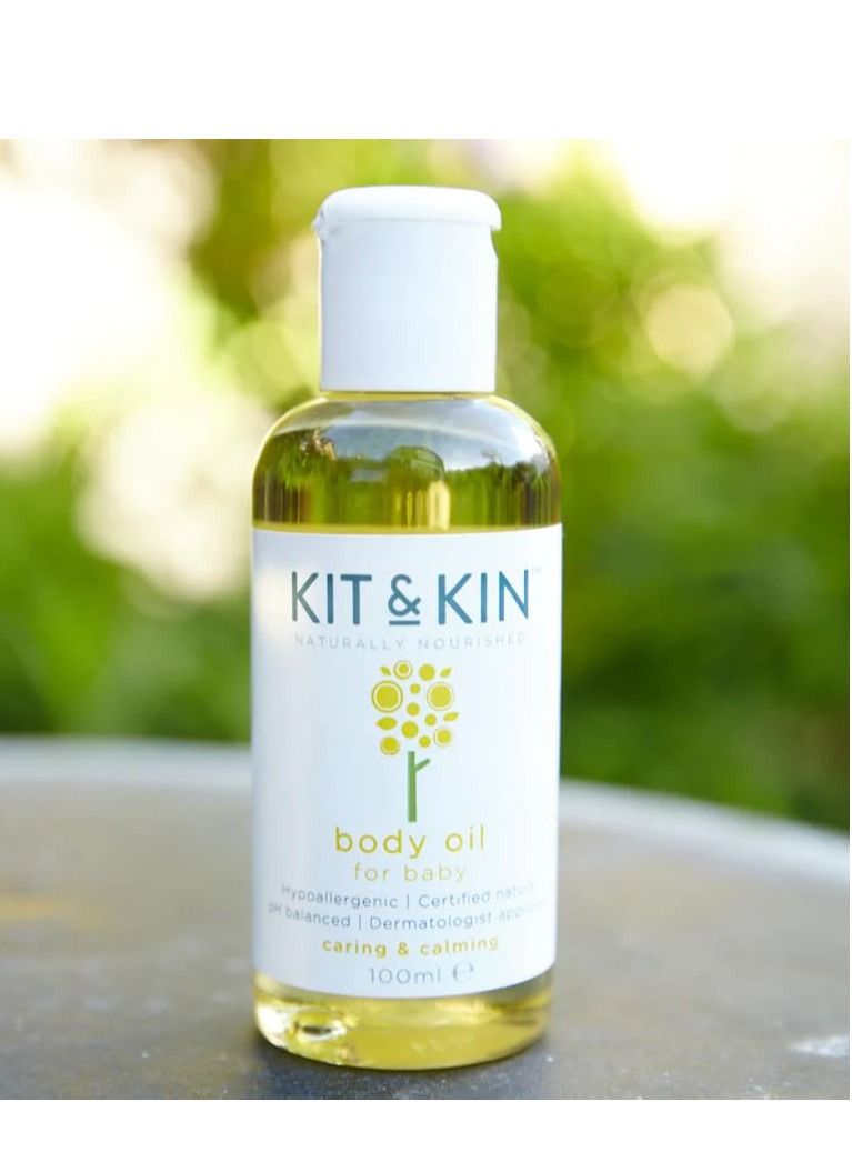 Kit & Kin Baby Oil for Hydration & Softness for Skin– 100% Certified Natural oil, Free from Harsh Chemicals (100 ml)