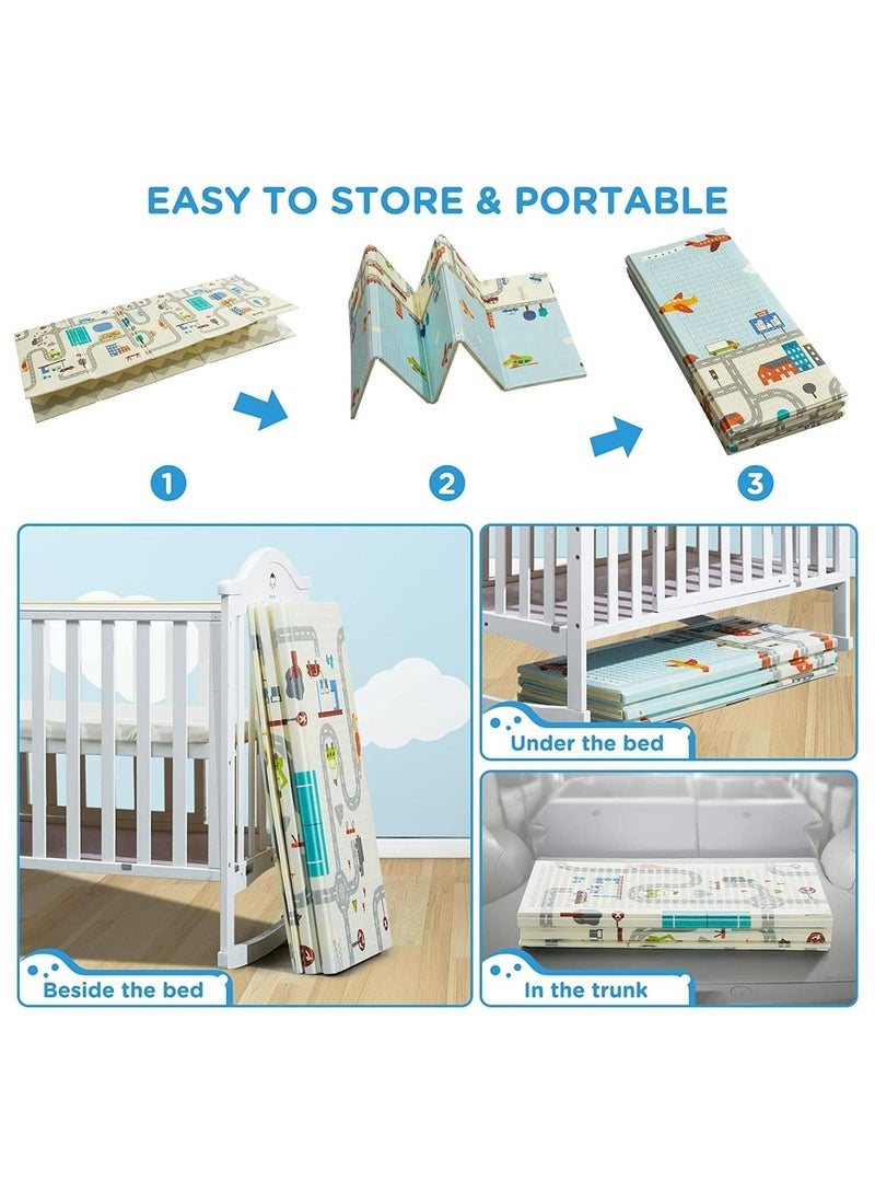 Baby Play Mat Floor Mat Foam Playmat, Crawling Mat for Floor,Non-Toxic Large Foldable Waterproof Crawling Mat for Kids,Baby Play Mat for Floor Play, Extra Thick