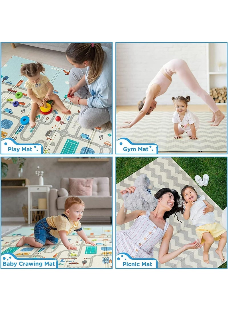 Baby Play Mat Floor Mat Foam Playmat, Crawling Mat for Floor,Non-Toxic Large Foldable Waterproof Crawling Mat for Kids,Baby Play Mat for Floor Play, Extra Thick