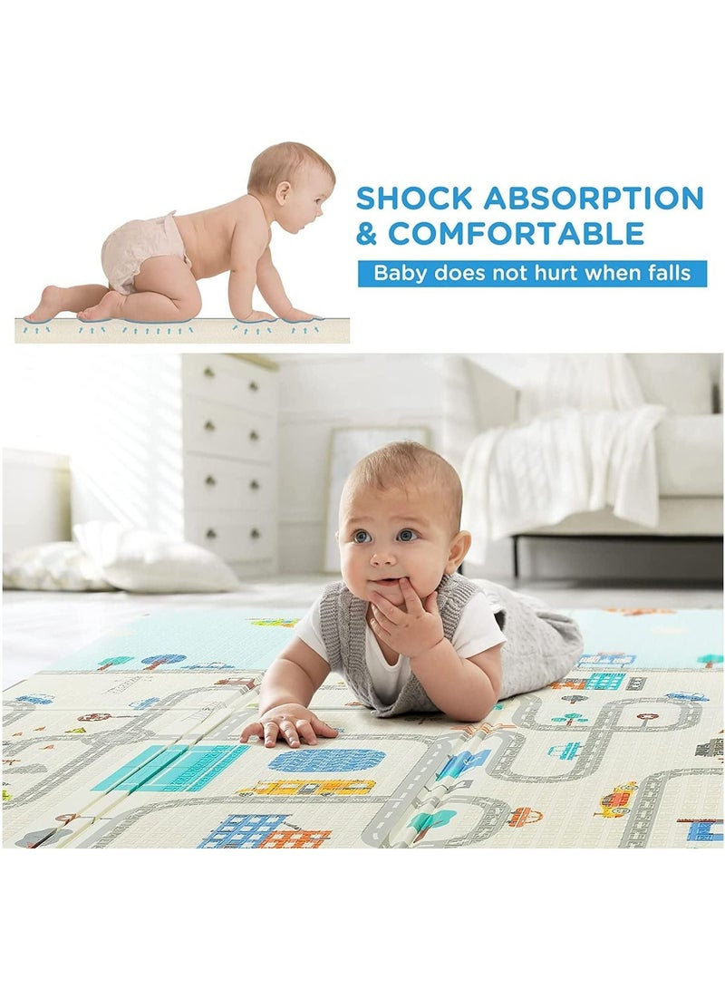 Baby Play Mat Floor Mat Foam Playmat, Crawling Mat for Floor,Non-Toxic Large Foldable Waterproof Crawling Mat for Kids,Baby Play Mat for Floor Play, Extra Thick