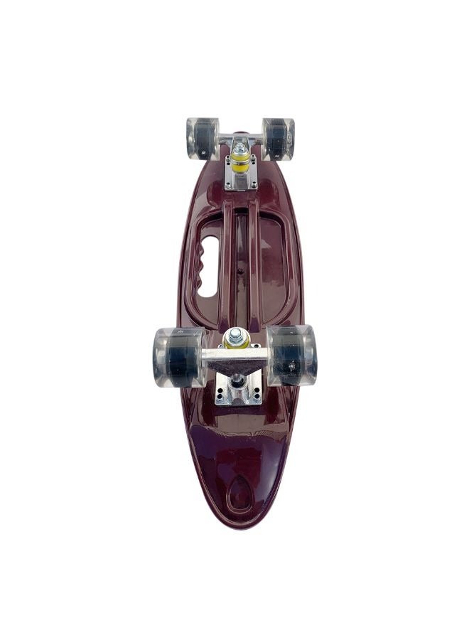 Skateboard with Deck Mini Cruiser LED Light Up Wheel, For Boys and Girls