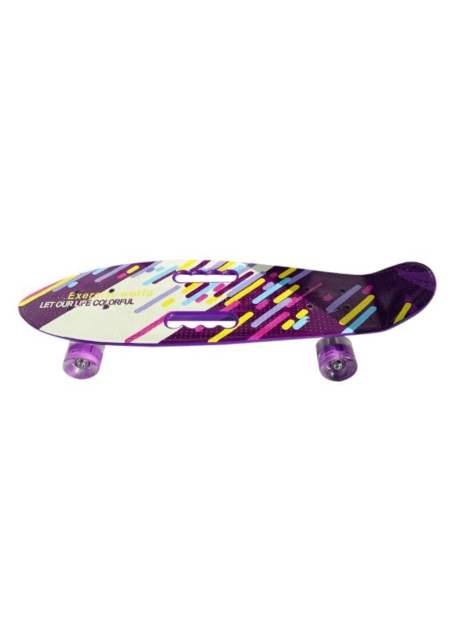 Skateboard with Colorful LED Light-Up Wheels for Teen Boys and Girls