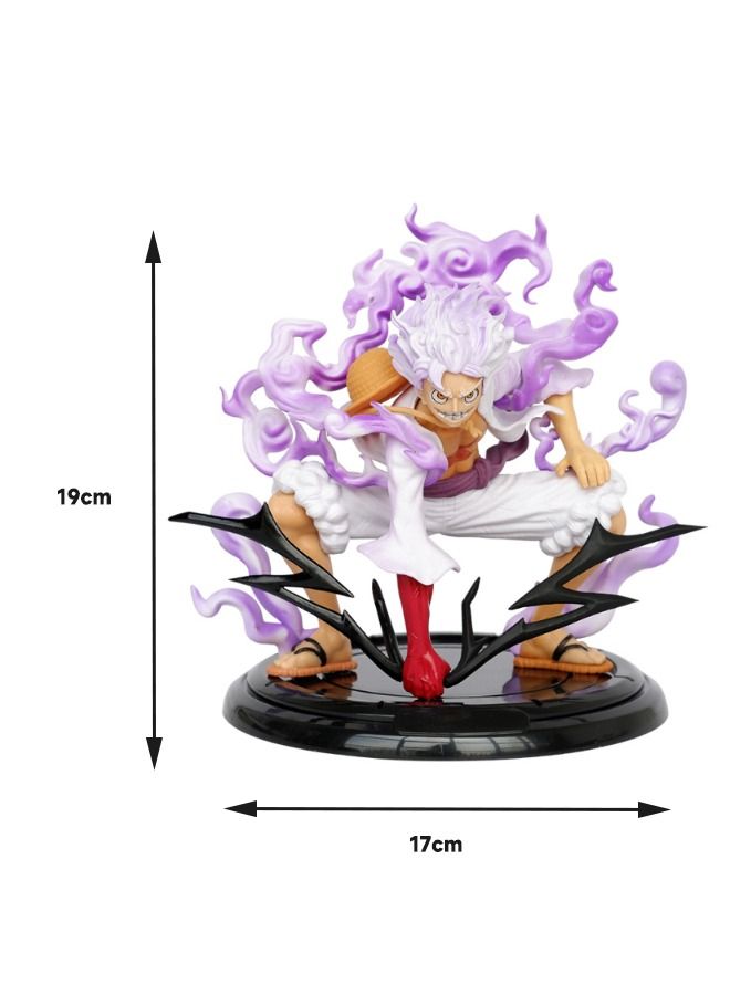 Anime One Piece Luffy Action Figure, Fifth Gear Nika Luffy Model Statue Figure Toy, Luffy Transform Form Action Figure, Super Collectible Anime Action Figure Toy 19CM