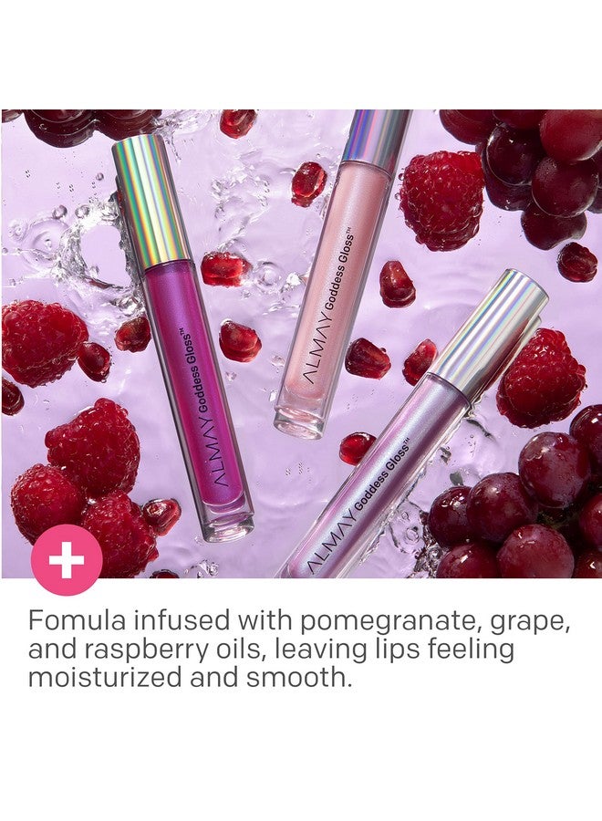 Lip Gloss Non Sticky Lip Makeup Holographic Glitter Finish Hypoallergenic 300 Mystic 0.9 Oz