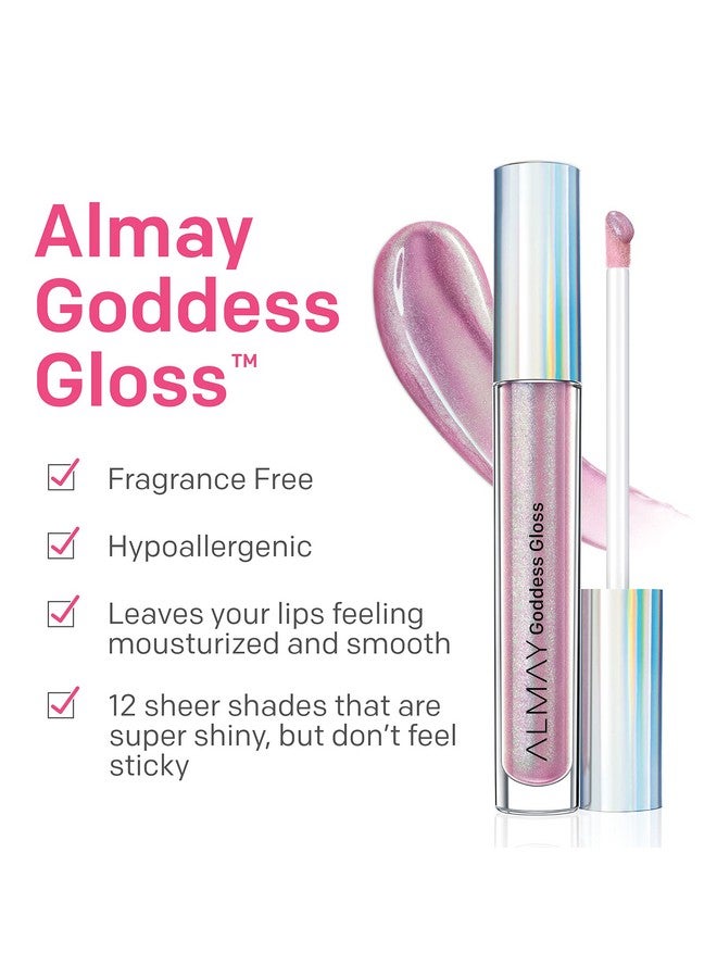 Lip Gloss Non Sticky Lip Makeup Holographic Glitter Finish Hypoallergenic 300 Mystic 0.9 Oz