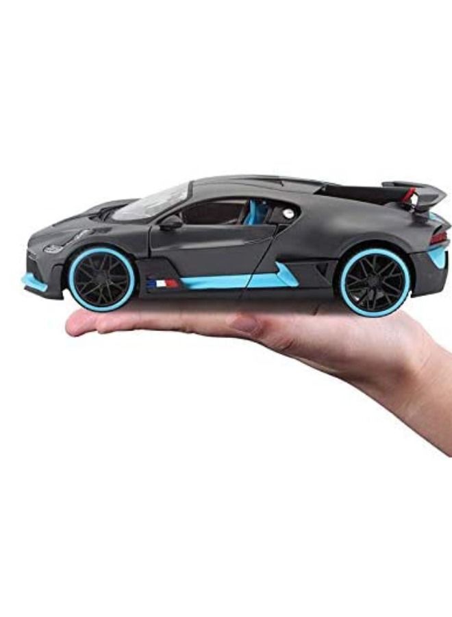 1/32 Bugattii Divo Model Car, Alloy Diecast Pull Back Toy Vehicle with Light and Music, Supercar Toys for Toddlers Kids Children Gift (Dark Gray)