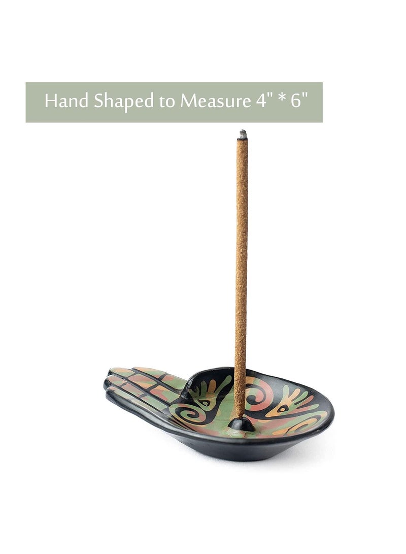 Handmade Incense Holder from Chulucanas Peru Green