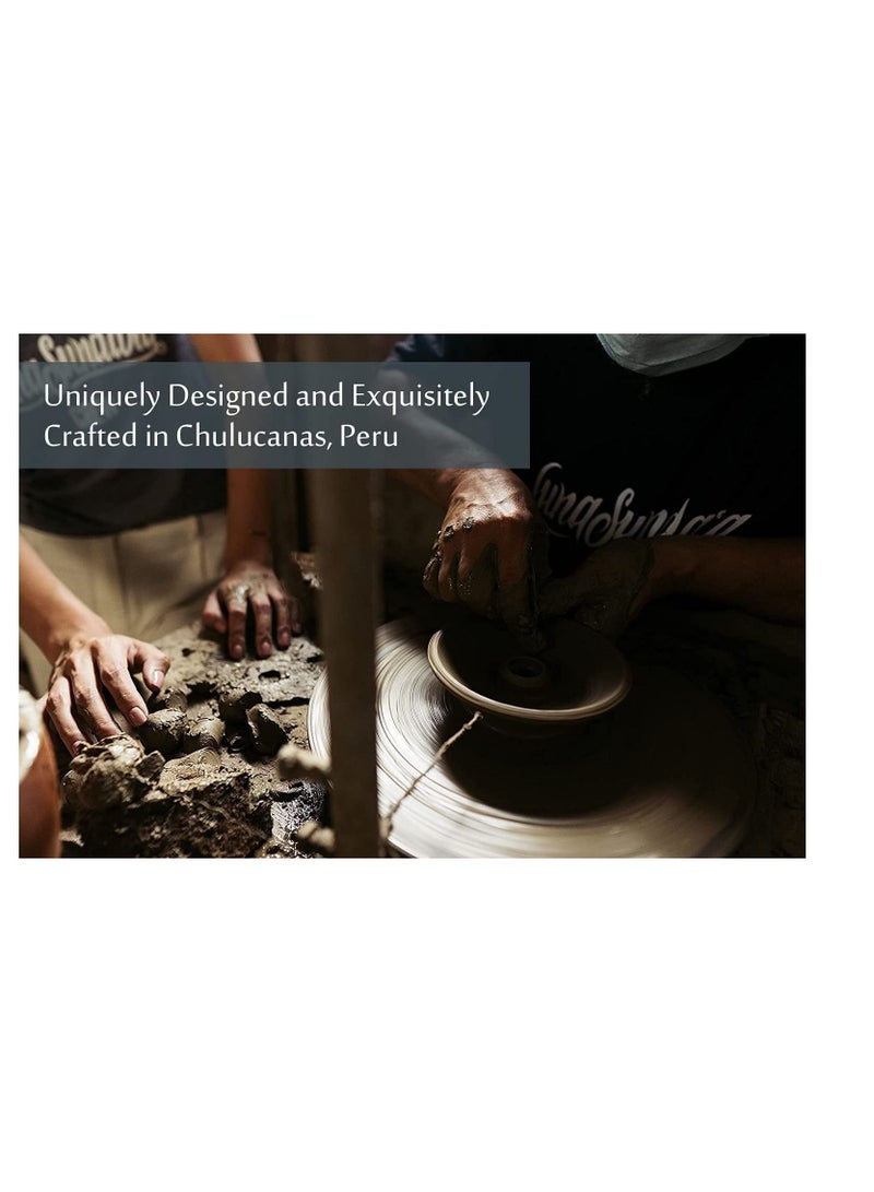 Handmade Incense Holder from Chulucanas Peru Green
