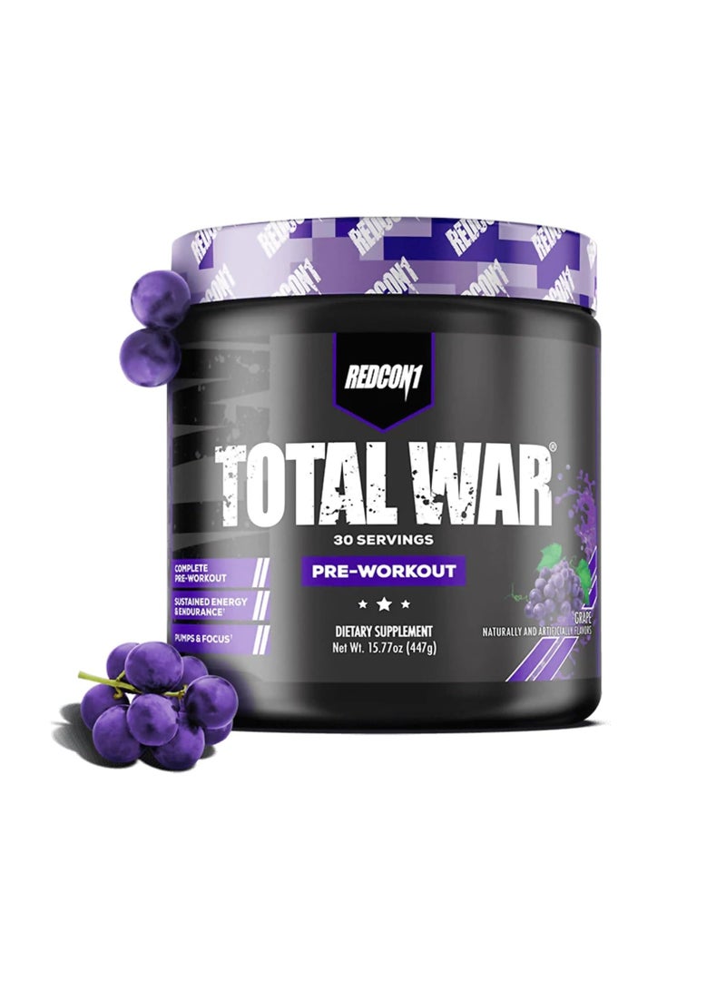 Total War Pre Workout Grape 30 Servings 450g