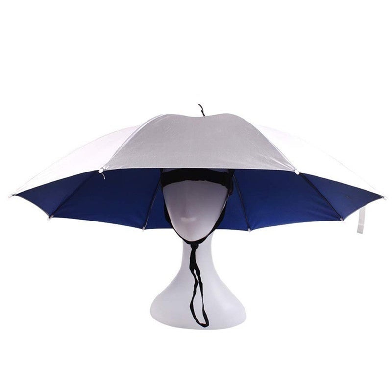 Portable Anti-Ultraviolet Light Rain Shade Head-Mounted Umbrella 40cm