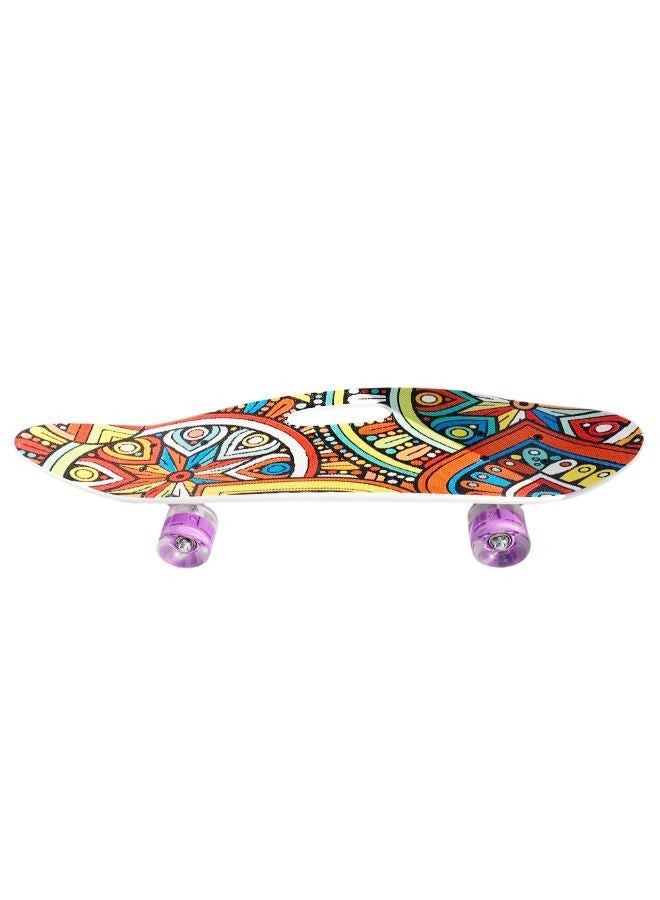 Skateboard with Colorful LED Light-Up Wheels for Teen Boys and Girls