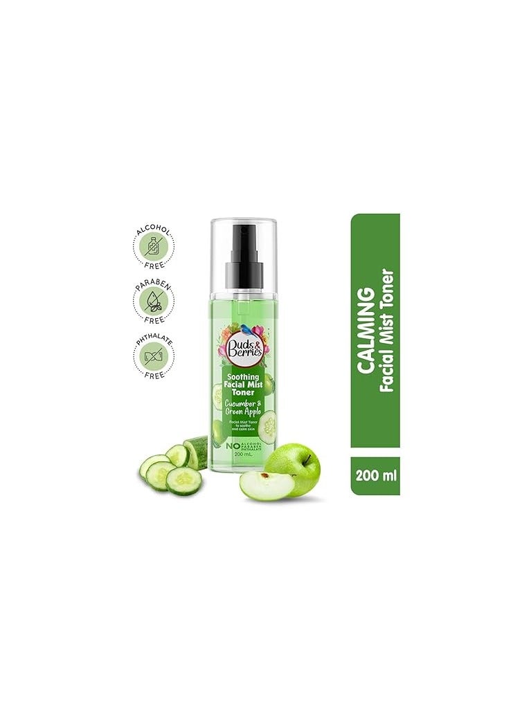 Buds Berries Cucumber and Green Apple Calming Facial Mist Toner Instant Freshness Shrinks Pores