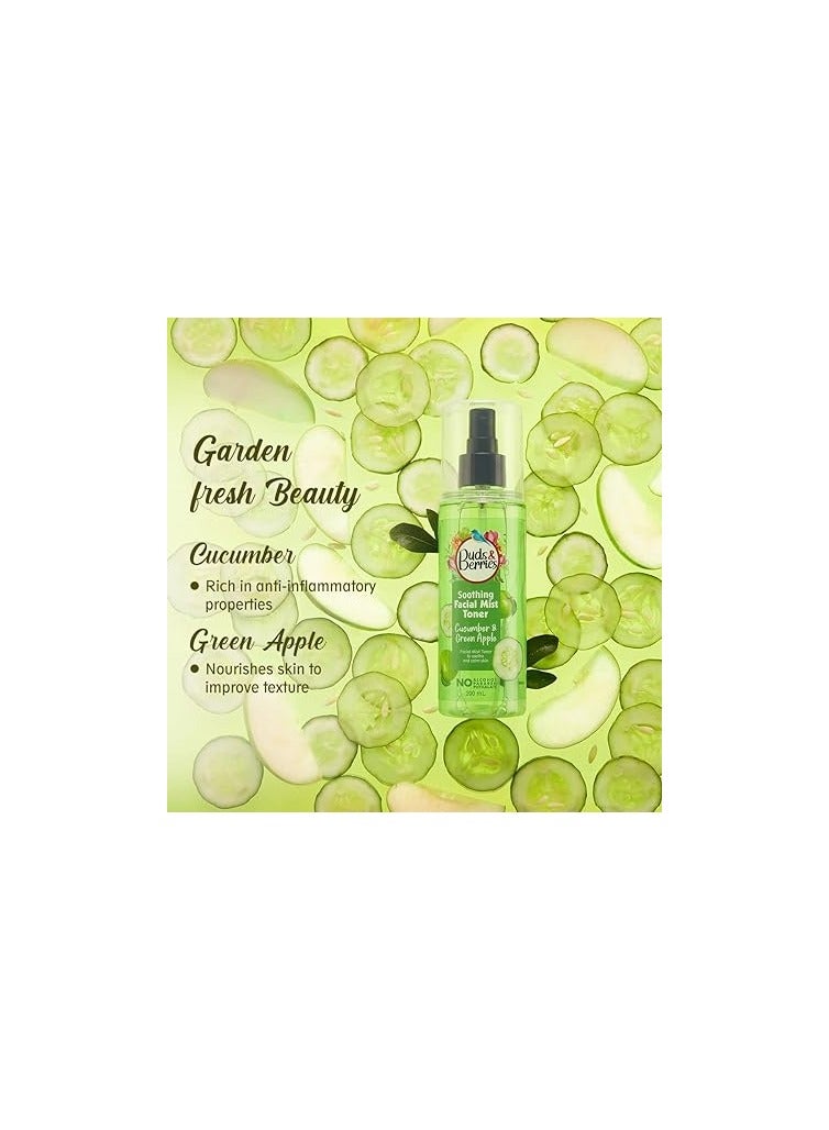 Buds Berries Cucumber and Green Apple Calming Facial Mist Toner Instant Freshness Shrinks Pores
