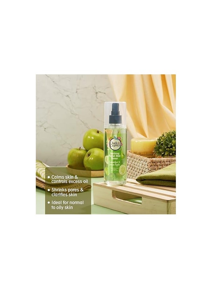 Buds Berries Cucumber and Green Apple Calming Facial Mist Toner Instant Freshness Shrinks Pores