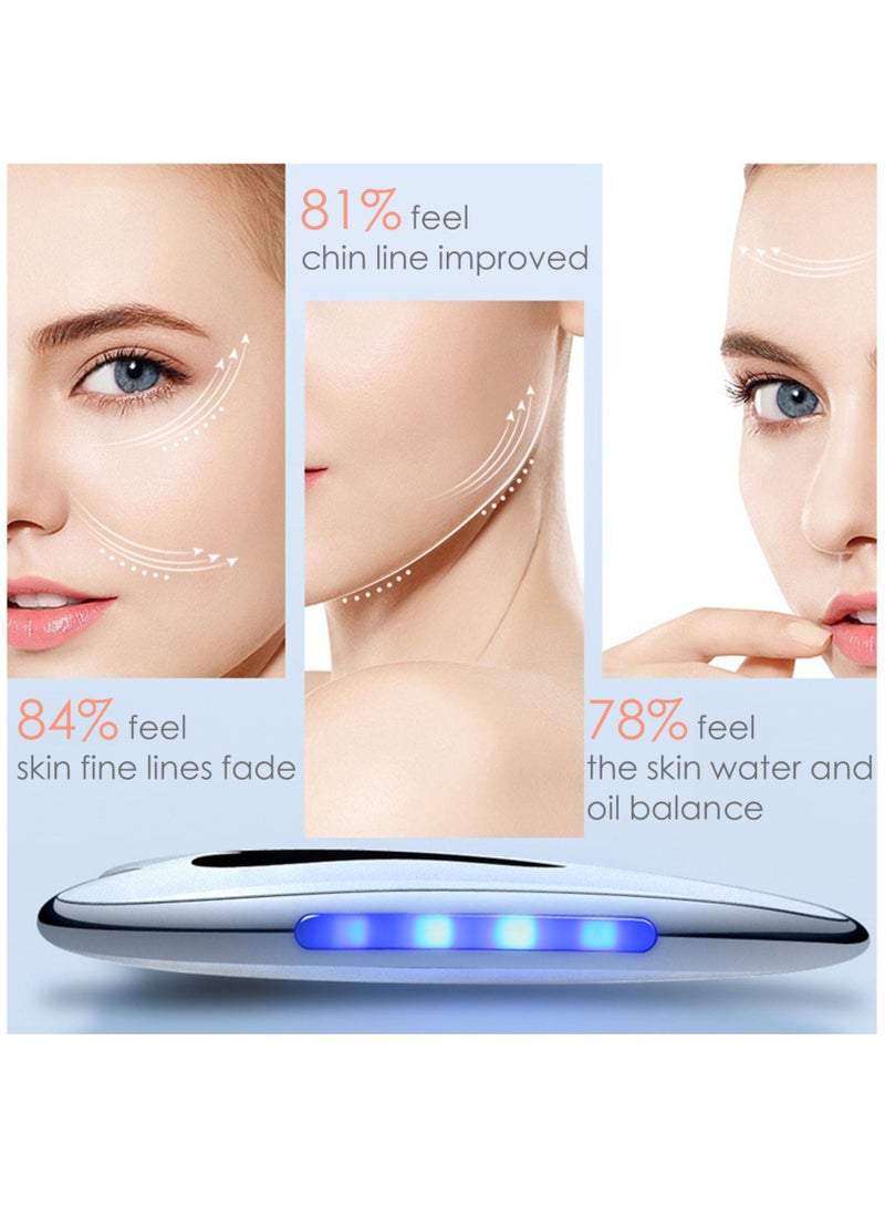 Electric Gua Sha - Face Lift Device -Gua Sha Facial Tools - Face Sculpting Tool - Heated & Vibration & Red Light Face Massager Anti-Aging & Wrinkles Puffiness Double Chin Tension Relief