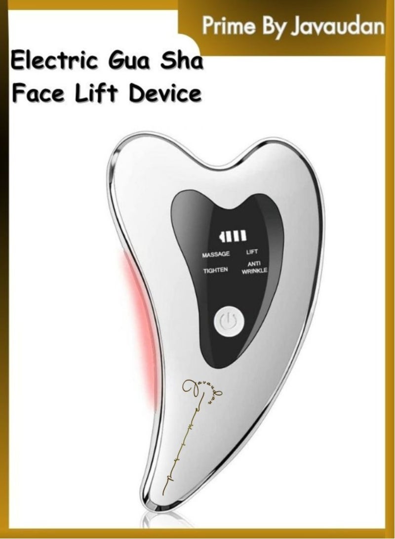 Electric Gua Sha Face Massager for Wrinkles, Puffiness, Double Chin, Tension Relief, Heated & Vibration