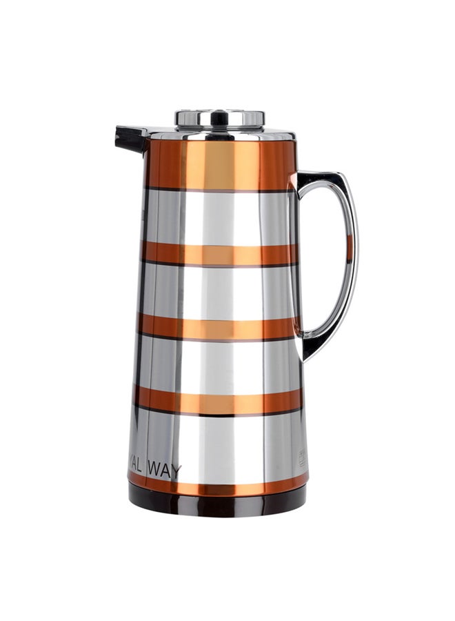 Double Wall Vacuum Flask Silver/Orange