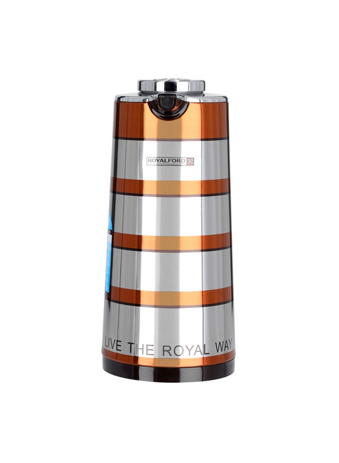Double Wall Vacuum Flask Silver/Orange
