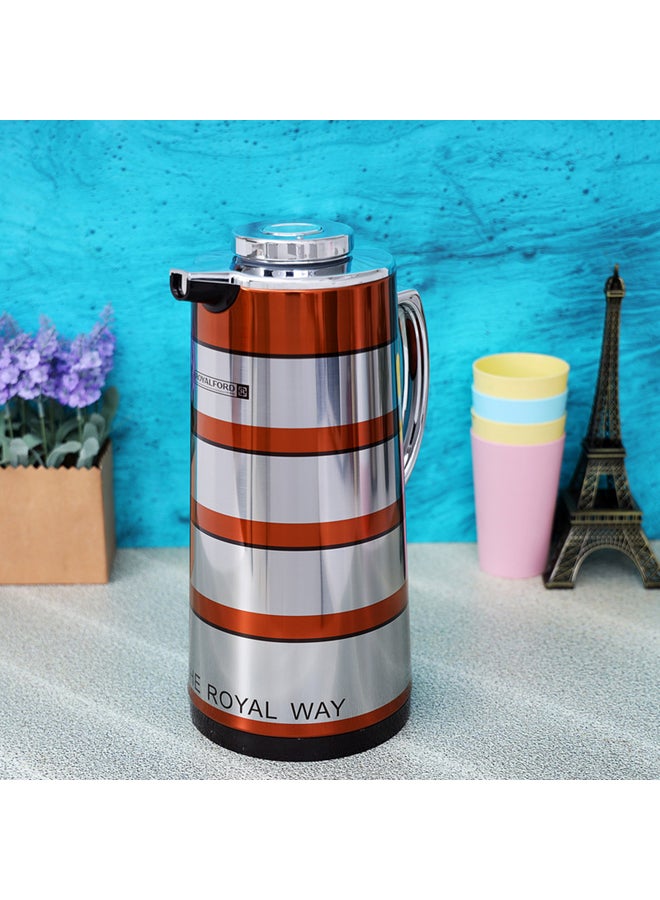 Double Wall Vacuum Flask Silver/Orange