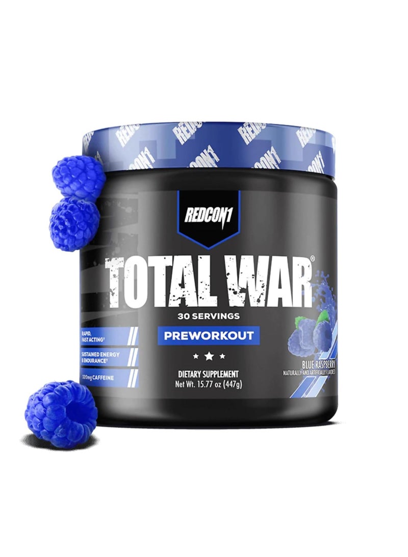 Total War Pre Workout Blue Raspberry 30 Servings 447g