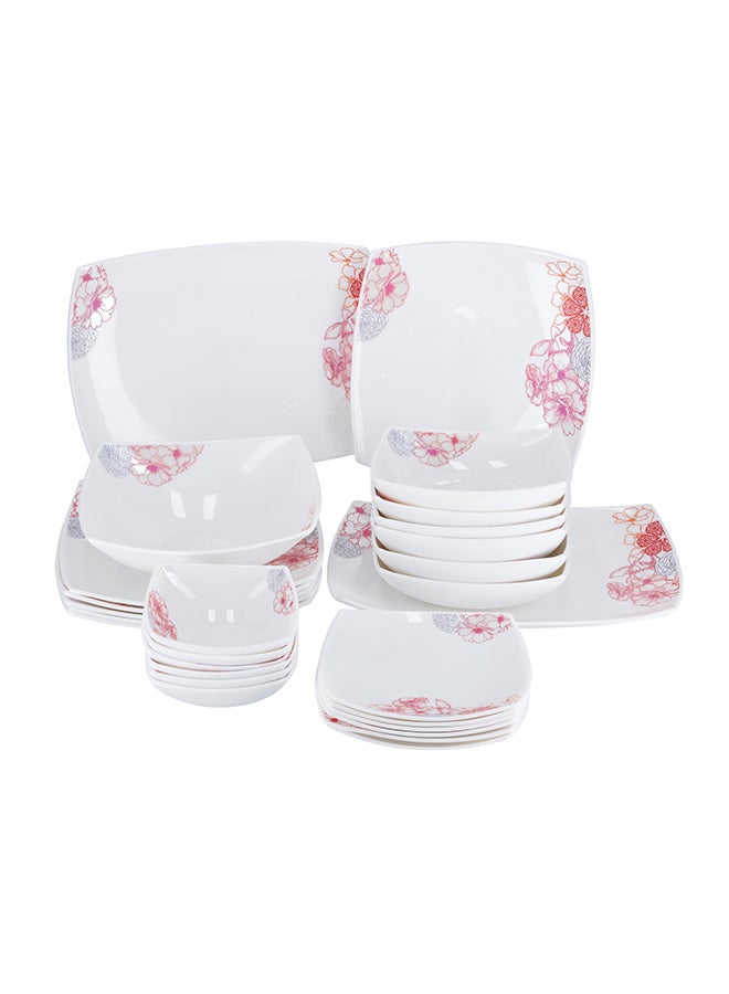 27-Piece Opal Square Dinnerware Set Multicolour