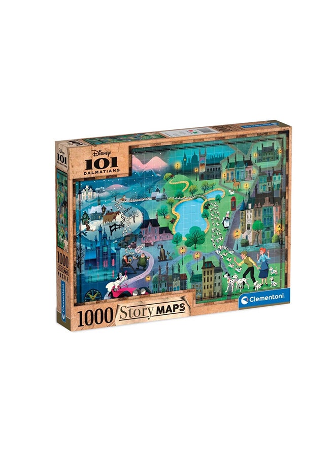 Puzzle 101 Dalmatians Map 1000 Pieces