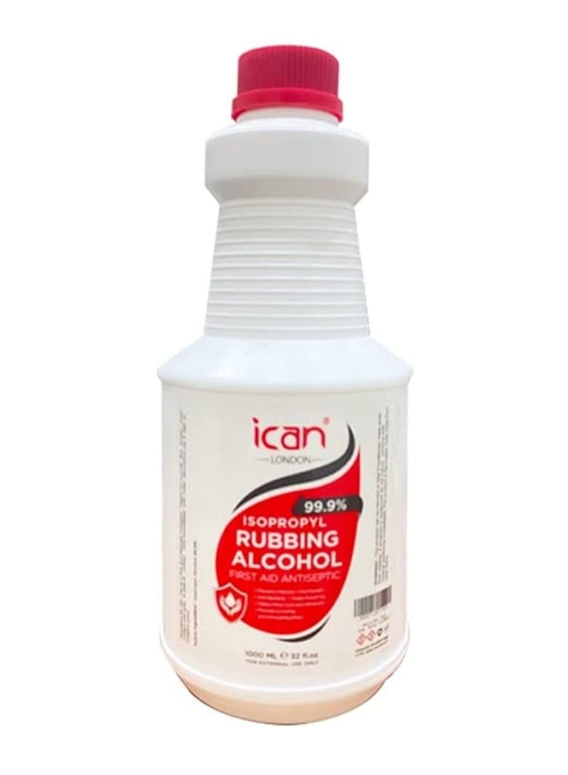 ican isopropyl rubbing Alcohol 99.9% First aid Antiseptic Disinfectant 1000ml