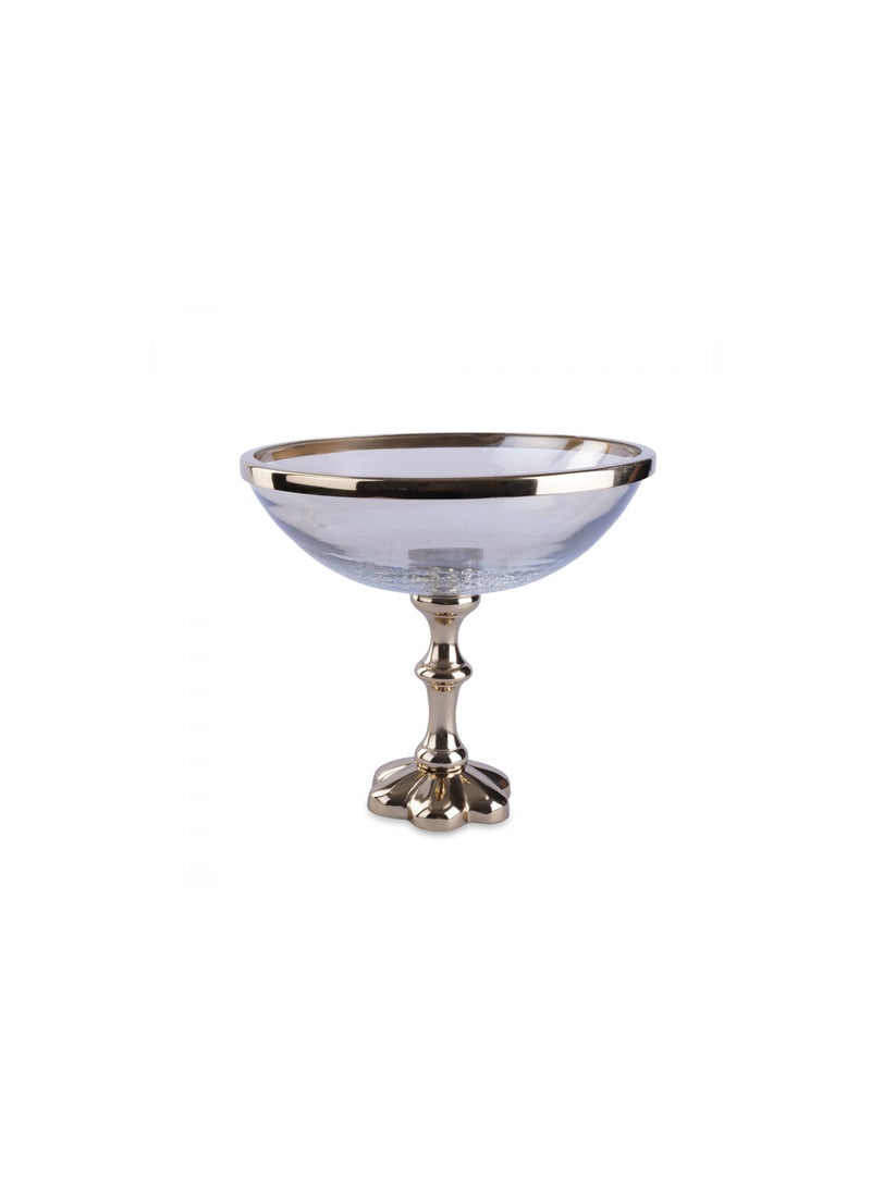 Candide Glass Bowl D26x26cm Gold