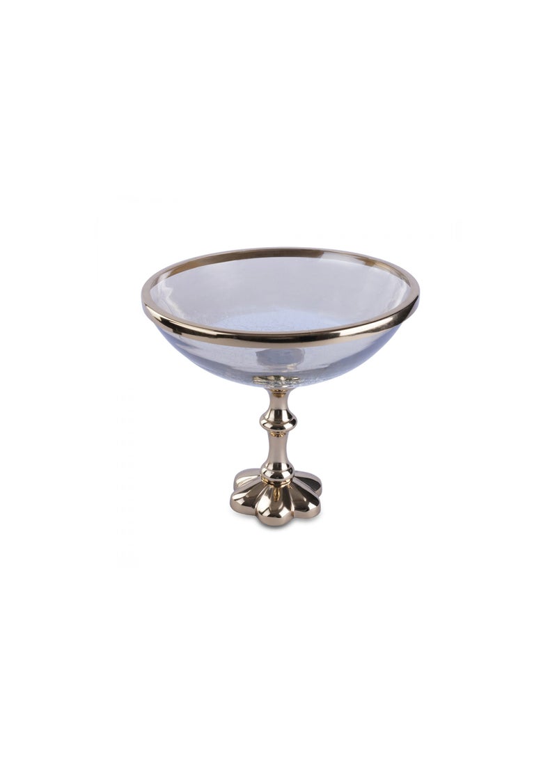 Candide Glass Bowl D26x26cm Gold