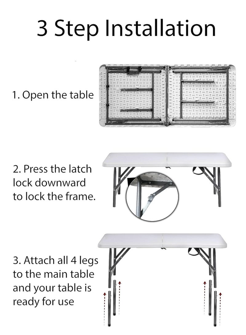 Folding Outdoor Camping Table Lightweight Portable Picnic BBQ Party Table With Carry Handle Adjustable Sturdy And Durable Design For Family Gatherings Self-Driving Tours And Night Market Stalls