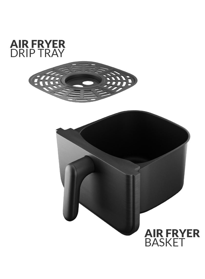 Air Fryer 8 Preset Programs, No Pre-Heat Needed, Oil-Free Crispy And Healthy Cooking, Temperature Control 4 L 1600 W EVKA-AF3801B Black