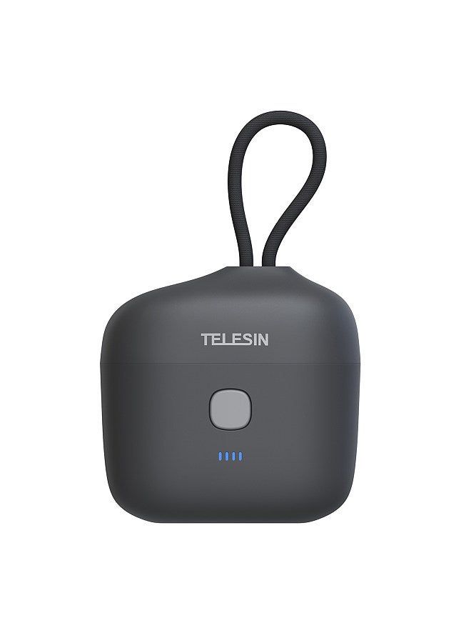 TELESIN TE-WMB-001 Wireless Microphone Charging Box 3-slot Charging Case Built-in 4000mAh Battery Type-C 18W Bi-Directional Fast Charging Replacement for RODE Wireless GO I/ GO II