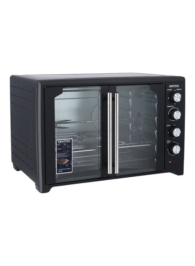 Electric Oven with Rotisserie, Convection & Lamp| 60 Minutes Timer | Inside Lamp | Stainless Steel Heating Elements | Heat Resistant Tempered Window 75 L 2800 W KNO6355 Black